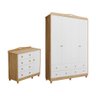 Quarto Infantil com Guarda-roupas 4 Portas e Cômoda 1 Porta 100% Mdf Maya Clássico Espresso Móveis - 3