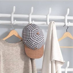 Cabideiro Sapateira Prateleira Organizadora Metálica 5 Níveis para Calçados Chapéu e Roupas - Branca - 2