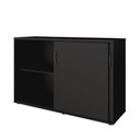 Ver imagem 6 de Armário Escritório 120cm 2 Portas de Correr e Prateleiras F5 Cor:preto