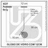 Lustre Pendente On Ly - Bronze com Globo de Vidro Branco - 8