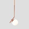 Lustre Pendente On Ly - Bronze com Globo de Vidro Branco - 2