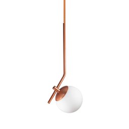 Lustre Pendente On Ly - Bronze com Globo de Vidro Branco - 3