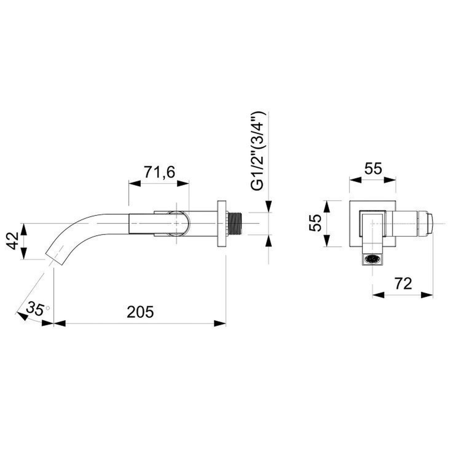Kit com 2 Torneira para Lavatório de Parede Select - 2