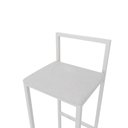 Ver imagem 3 de Banqueta Alta Balcão Bistrô Industrial Branca Assento Estofado