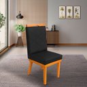 Ver imagem 2 de Cadeira Ana Matelassê Tecido Suede com Base Fixa de Madeira Maciça e Puxador Castanho:preto