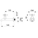 Ver imagem 2 de Kit com 2 Torneira para Pia e Tanque de Parede One Prata/Cromado Celite