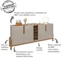 Ver imagem 4 de Buffet 190cm Adega 050520 e Cristaleira 4 Portas 50519 Off White Cedro Dcasa