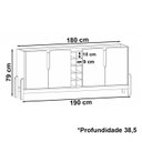 Ver imagem 6 de Buffet 190cm Adega 050520 e Cristaleira 4 Portas 50519 Off White Cedro Dcasa
