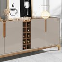 Ver mais imagens de Buffet 190cm Adega 050520 e Cristaleira 4 Portas 50519 Off White Cedro Dcasa
