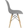 Kit 8 Cadeiras Charles Eames Eiffel Wood Design Cinza - 4