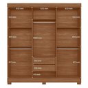 Ver imagem 6 de Guarda Roupa Casal Toledo 6 Portas MDF MDP Jatobá Areia Acetinado Cômoda 6 Gavetas com Espelho