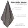 Jogo De Toalhas De Banho Florenca 4 Peças Cinza Grafite - 3