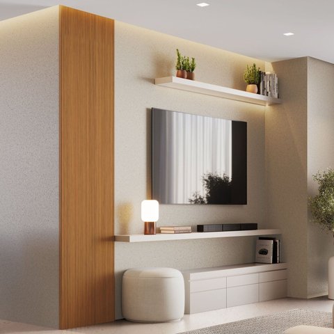 Painel Ripado Toronto 2,50x0,58x3,3mm(1,45)m² Ecorevest Marrom/Freijó