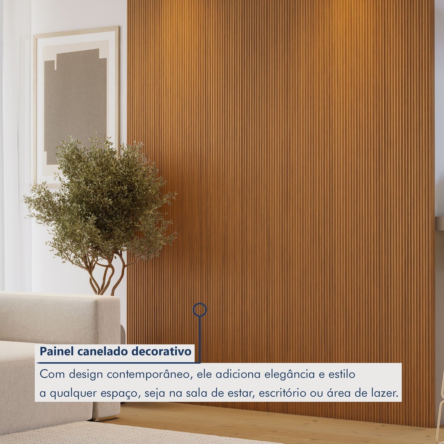 Painel Ripado Toronto 2,50x1,74x3,3mm(4,35)m²  Ecorevest - 4