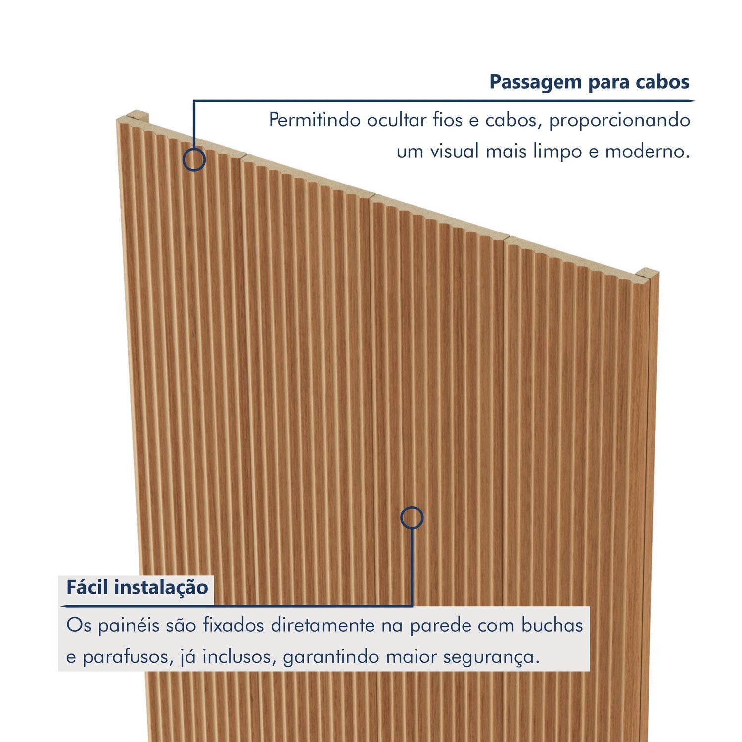 Painel Ripado Toronto 2,50x1,74x3,3mm(4,35)m²  Ecorevest - 6