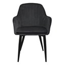 Ver imagem 7 de Cadeira Poltrona Vintage Eames em Tecido de Veludo Preto:veludo Preto/preto/listras