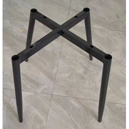 Cadeira Poltrona Vintage Eames em Tecido de Veludo Preto:veludo Preto/preto/listras - 5