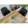 Cadeira Poltrona Vintage Eames em Tecido de Veludo Preto:veludo Preto/preto/listras - 2