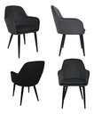 Ver imagem 4 de Cadeira Poltrona Vintage Eames em Tecido de Veludo Preto