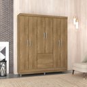 Ver imagem 2 de Guarda Roupa Solteiro 6 Portas 153 Cm Rio Plus Branco - Pallazio