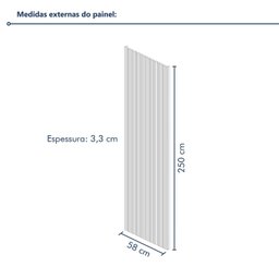 Painel Ripado Toronto 2,50x0,58x3,3mm(1,45)m²  Ecorevest - 7