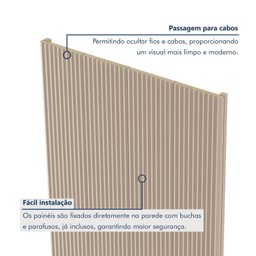 Painel Ripado Toronto 2,50x0,58x3,3mm(1,45)m²  Ecorevest - 6