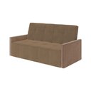 Ver imagem 4 de Sofa Cama 4 Lugares Retrátil e Reclinável Paris 2m Veludo Marrom