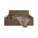 Ver imagem 3 de Sofa Cama 4 Lugares Retrátil e Reclinável Paris 2m Veludo Marrom