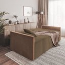 Ver imagem 2 de Sofa Cama 4 Lugares Retrátil e Reclinável Paris 2m Veludo Marrom