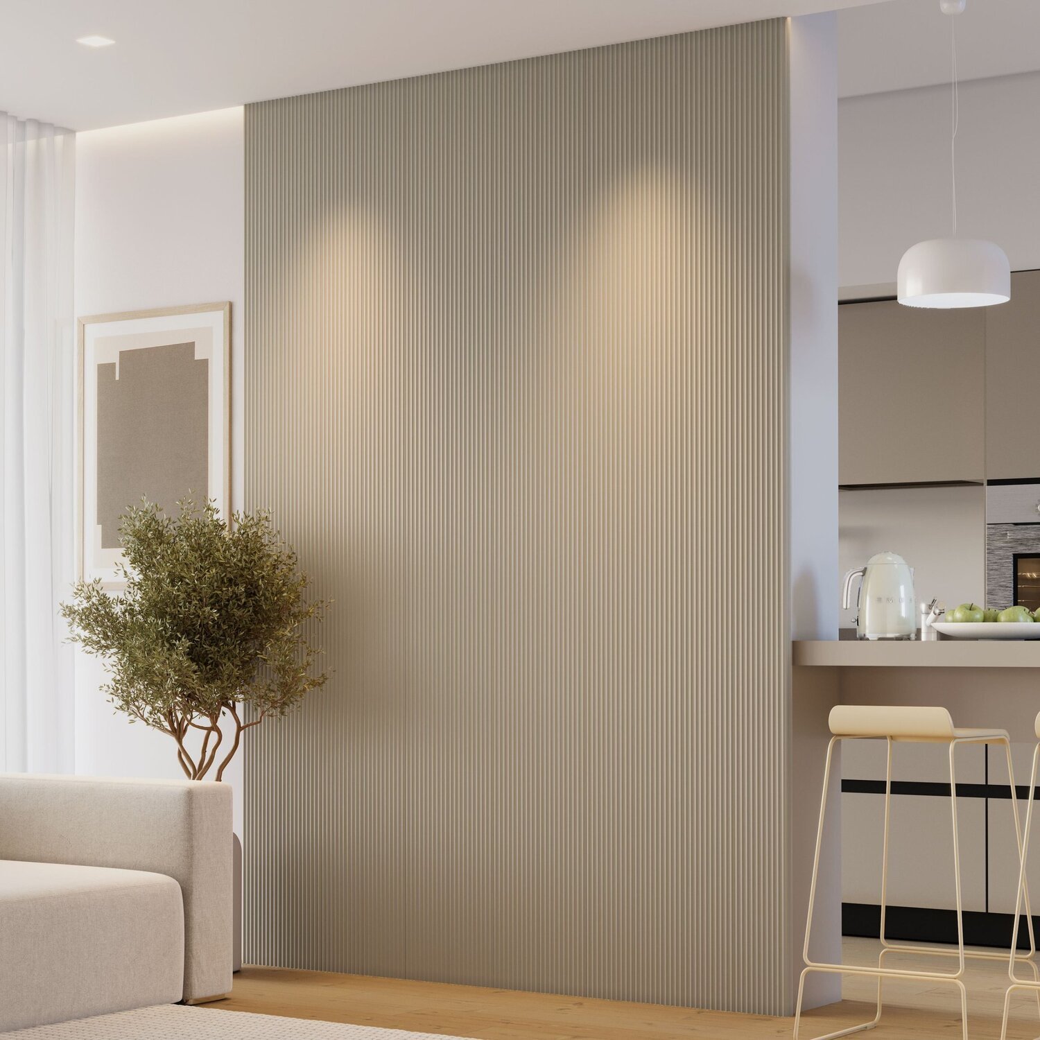 Painel Ripado Toronto 2,50x1,74x3,3mm(4,35)m²  Ecorevest - 2