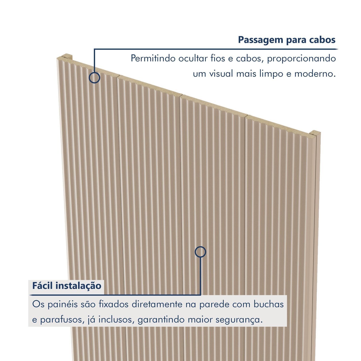 Painel Ripado Toronto 2,50x1,74x3,3mm(4,35)m²  Ecorevest - 6