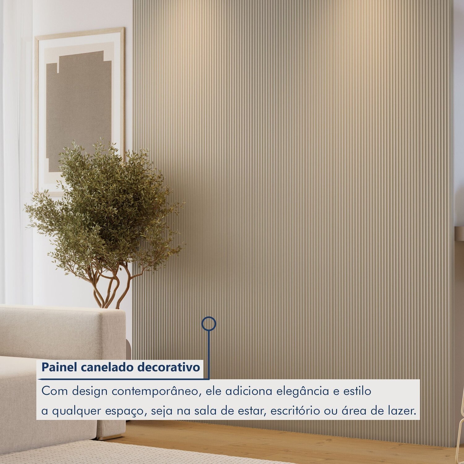 Painel Ripado Toronto 2,50x1,74x3,3mm(4,35)m²  Ecorevest - 4