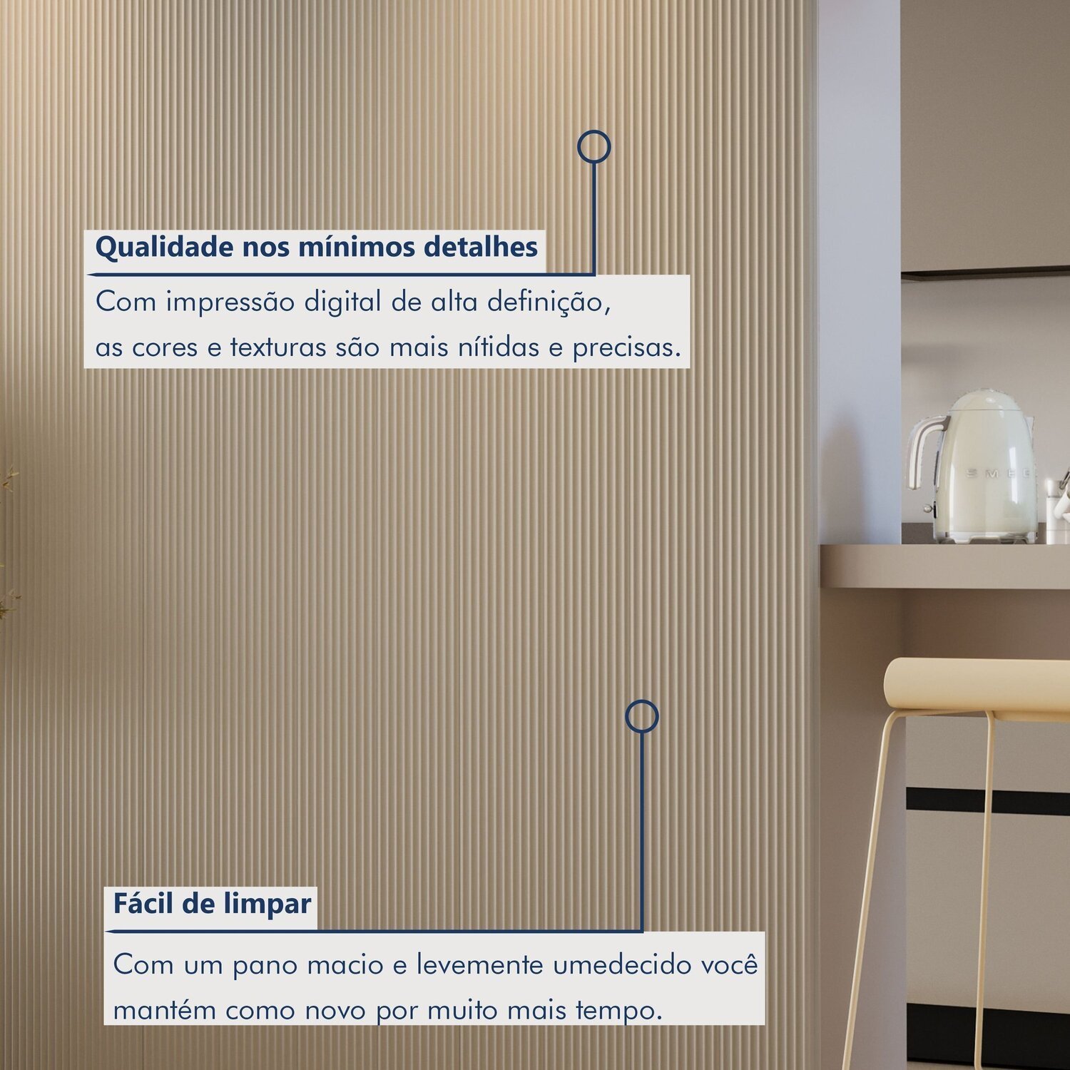 Painel Ripado Toronto 2,50x1,74x3,3mm(4,35)m²  Ecorevest - 5