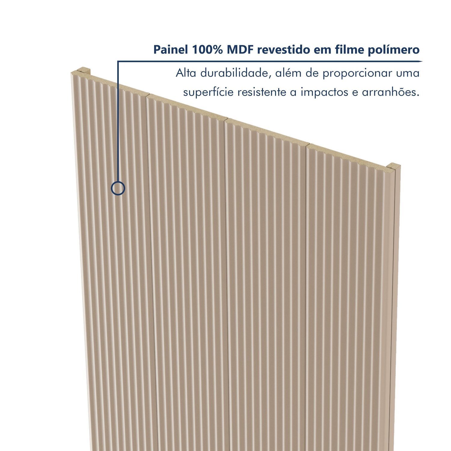 Painel Ripado Toronto 2,50x1,74x3,3mm(4,35)m²  Ecorevest - 3