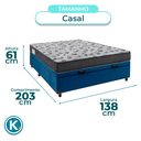 Ver imagem 3 de Cama Box Bau + Colchão Casal D33 Iso100 Ortobom