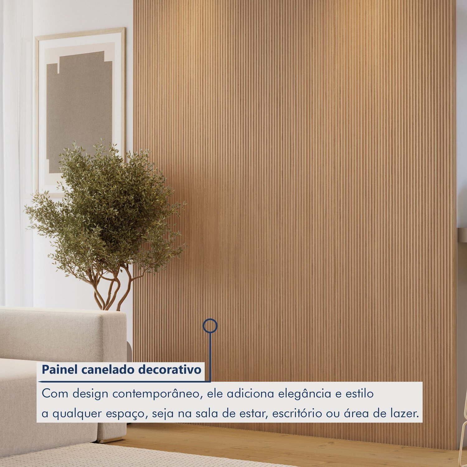 Painel Ripado Toronto 2,50x1,74x3,3mm(4,35)m²  Ecorevest - 4