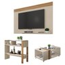 Conjunto Sala De Estar Painel Mesa Aparador Malha Caemmun - 1