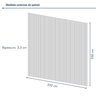 Painel Ripado Toronto 2,50x2,32x3,3mm(5,8)m²  Ecorevest - 7