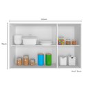 Ver imagem 2 de Armário Cozinha 120cm 3 Portas Unna - Branco