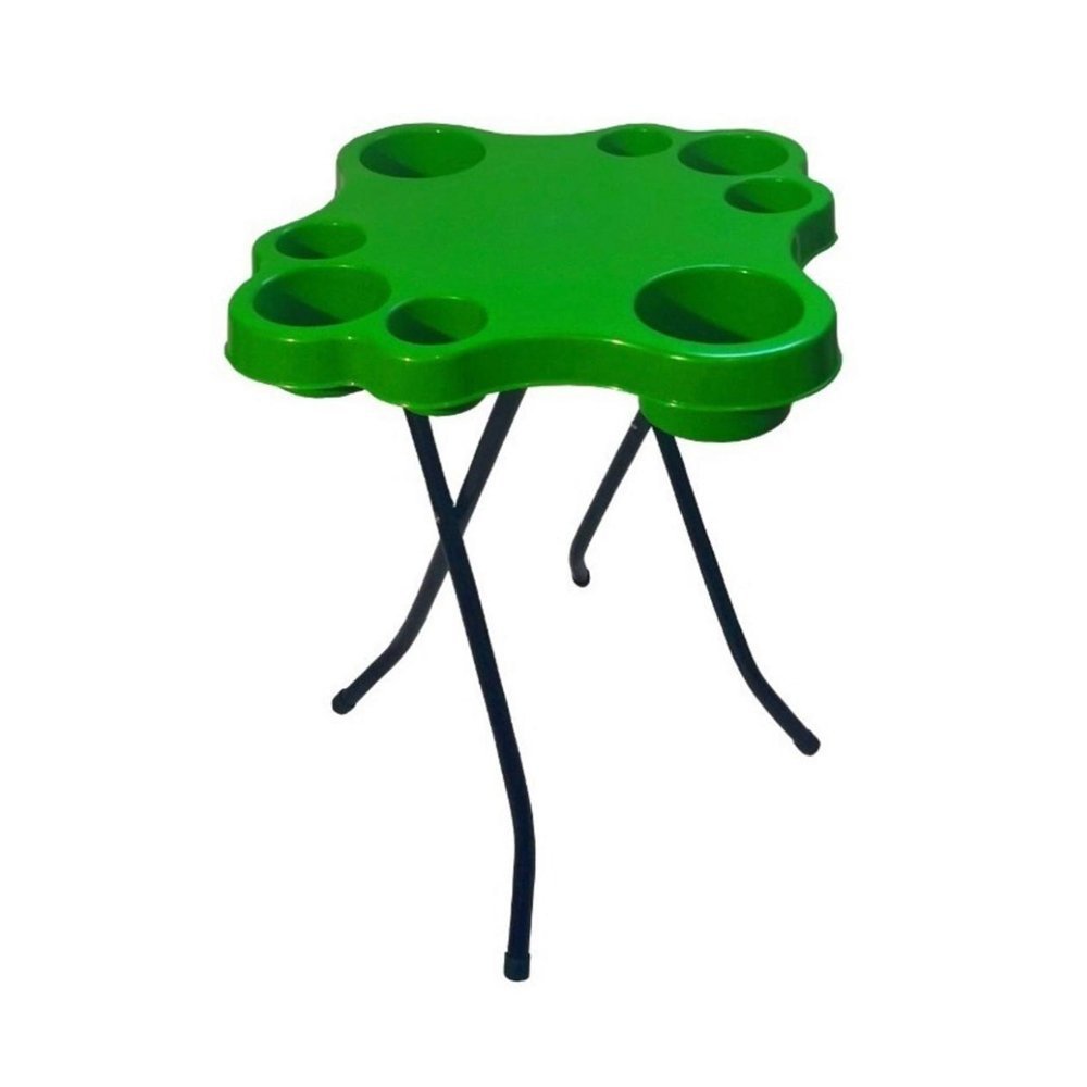 Mesa Petisqueira Dobrável para Copos e Garrafas Pés de Ferro Verde - 2