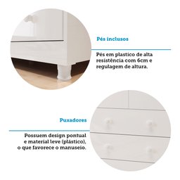 Quarto Infantil com Guarda-roupas e Cômoda com Janelas 100% Mdf Maya Provençal Espresso Móveis - 10