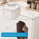 Ver mais imagens de Quarto Infantil com Guarda-Roupas e Cômoda com Janelas 100% MDF Maya Provençal Yescasa Branco/Brilho