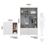 Quarto Infantil com Guarda-roupas e Cômoda com Janelas 100% Mdf Maya Provençal Espresso Móveis - 4