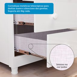 Quarto Infantil com Guarda-roupas e Cômoda com Janelas 100% Mdf Maya Provençal Espresso Móveis - 9