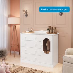 Quarto Infantil com Guarda-roupas e Cômoda com Janelas 100% Mdf Maya Provençal Espresso Móveis - 5