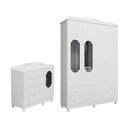 Ver imagem 3 de Quarto Infantil com Guarda-roupas e Cômoda com Janelas 100% Mdf Maya Provençal Espresso Móveis