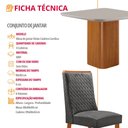 Ver imagem 7 de Mesa de Jantar Eloise 90 cm Tampo MDF Vidro Canto Copo com 4 Cadeiras Carolina