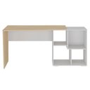 Ver imagem 7 de Mesa Escrivaninha 2 em 1 com Nichos Arbo A06 Carvalho/branco - Mpozenato