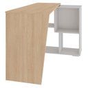 Ver imagem 6 de Mesa Escrivaninha 2 em 1 com Nichos Arbo A06 Carvalho/branco - Mpozenato