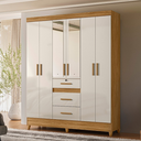 Ver imagem 1 de Guarda Roupa Casal Itatiba 6 Portas Freijó Off White Cod: 683.014